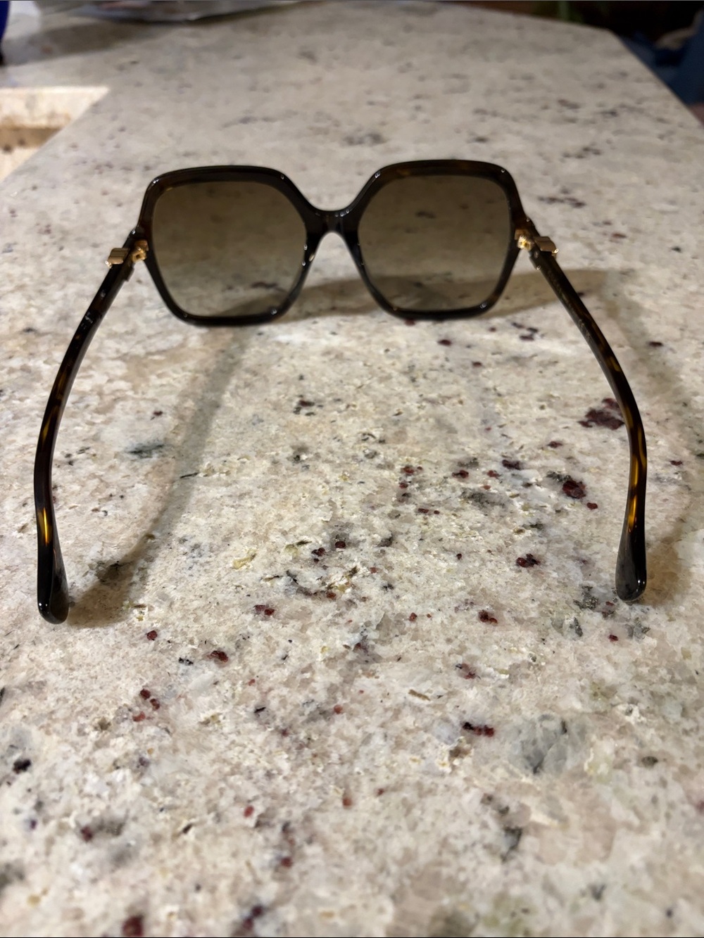 Gucci Women’s Dark Tortoiseshell Square Sunglasses - Picture 3 of 5